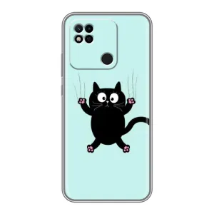 Силіконовий чохол з котиком для Xiaomi Redmi 10A (Падаючий кіт)