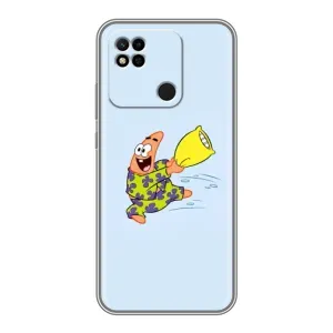 Чехлы с Патриком на Xiaomi Redmi 10A (Патрик с подушкой)