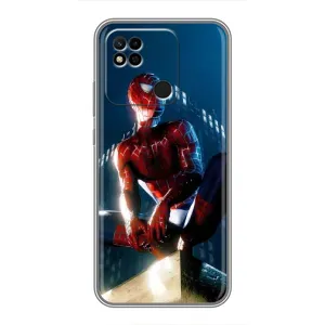 Чехол Супергерой Человека Паука на Xiaomi Redmi 10A (Паук на доме)
