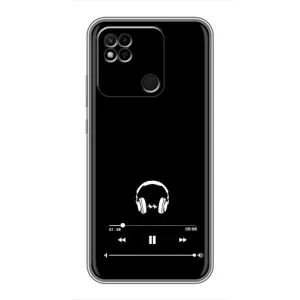 Чехол с картинками на черном фоне для Xiaomi Redmi 10A (Плеер)