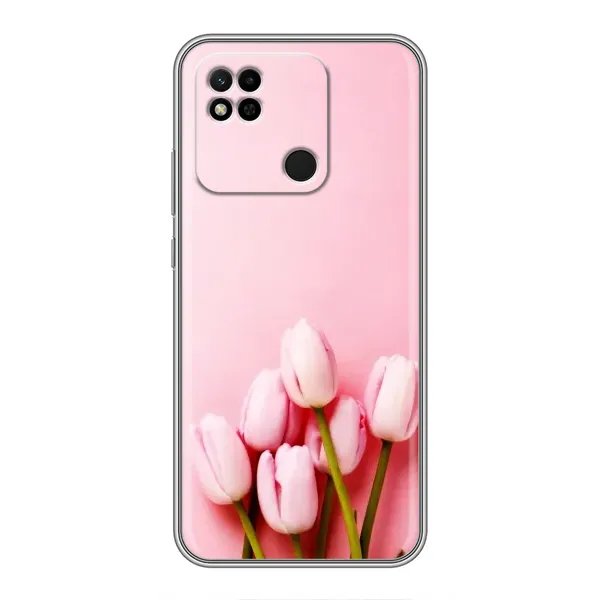 Чехол с рисунком «Розовые тюльпаны» для Xiaomi Redmi 10A Чехол с рисунком «Розовые тюльпаны» для Xiaomi Redmi 10A