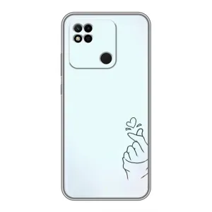 Чехлы (Знак сердечка) на Xiaomi Redmi 10A (Сердце на голубом)