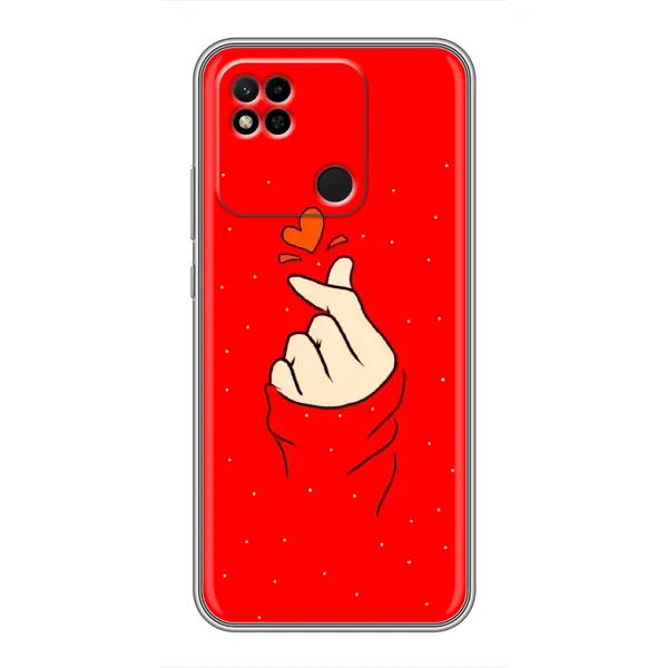Чехол с рисунком «Сердце на красном» для Xiaomi Redmi 10A Чехол с рисунком «Сердце на красном» для Xiaomi Redmi 10A