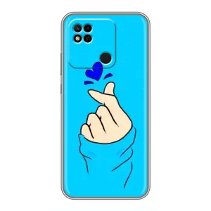 Чехлы (Знак сердечка) на Xiaomi Redmi 10A (Сердце на синем)