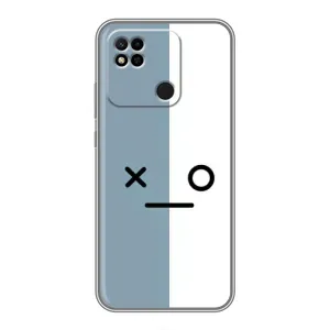 Силиконовые Чехлы (смешные стикеры) для Xiaomi Redmi 10A (Серо-белый)