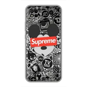 Чехол с Брендами одежды на Редми 10а (Supreme Маус)