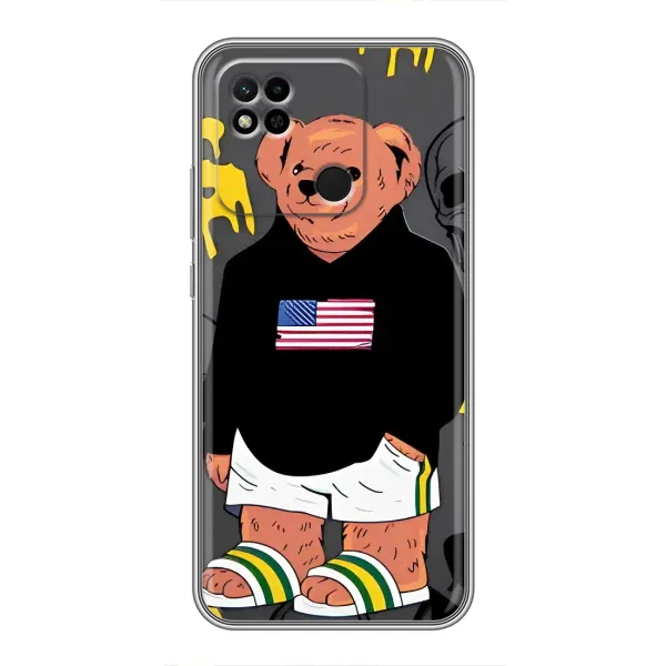 Чехол с рисунком «Teddy USA» для Xiaomi Redmi 10A Чехол с рисунком «Teddy USA» для Xiaomi Redmi 10A