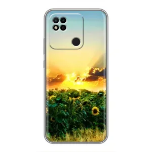 Чехлы с картинкой Подсолнухов для Редми 10а (Закат Солнца)