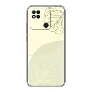 Чехол цветочный дизайн для Xiaomi Redmi 10A (Зелёный фон)