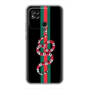Чехлы Бренд GUCCI для Xiaomi Redmi 10A (Змей Гуччи)