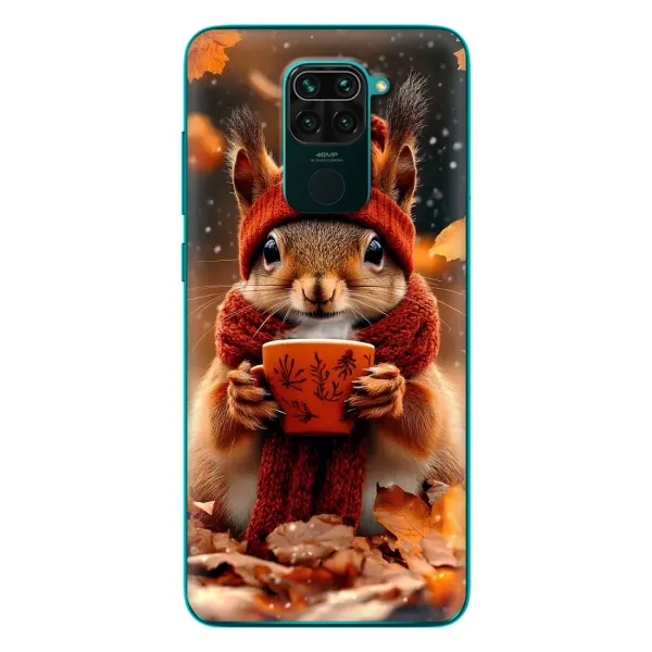 Чехол с рисунком «Белка с кофе» для Xiaomi Redmi 10X Чехол с рисунком «Белка с кофе» для Xiaomi Redmi 10X