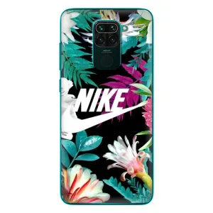 Силіконовый Чохол на Xiaomi Redmi 10X з картинкою НАЙК (Квітковий Nike)