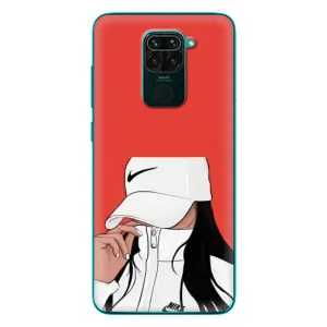 Силиконовый Чехол на Xiaomi Redmi 10X с картинкой Стильных Девушек (Девушка Nike)
