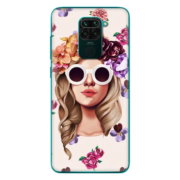 Чехол с рисунком «Девушка в очках» для Xiaomi Redmi 10X