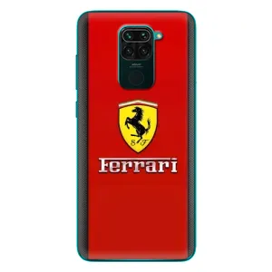 Силиконовый бампер с картинкой машины на Xiaomi Redmi 10X (Ferrari Logo)