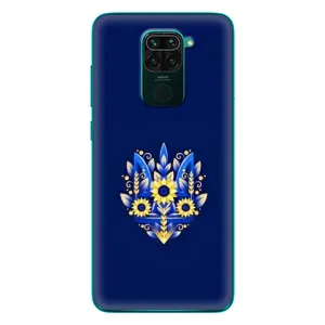 Чохол з картинкою (Патріотичний ГЕРБ) на Xiaomi Redmi 10X (Герб в квітах)