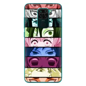 Силиконовые чехлы с глазами Anime для Сяоми Редми 10Х (Глаза Хашира)