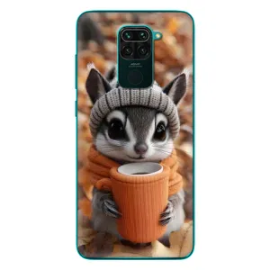 Печатный чехол «Зверята с кофе» для Xiaomi Redmi 10X (Грызунчик с кофе)