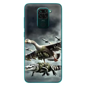 Чехол с мемами тралалело тралала для Xiaomi Redmi 10X (Гусини и крокодило)