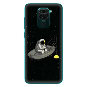 Силиконовый Чехол с принтом "Космонавты" на Xiaomi Redmi 10X (Космонавт на рыбалке)
