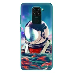 Силиконовый Чехол с принтом "Космонавты" на Xiaomi Redmi 10X (Космонавт в воде)
