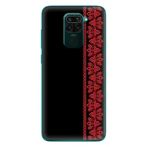 Силиконовый Чехол на Xiaomi Redmi 10X (Красная Вышиванка)