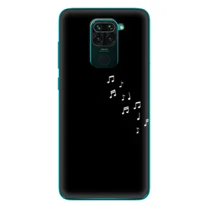 Чохол з картинками на чорному фоні для Xiaomi Redmi 10X (Ноти)