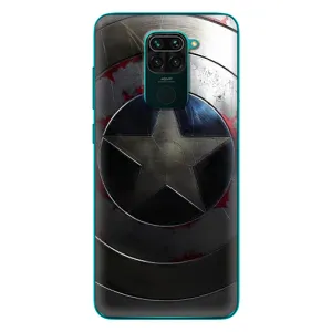 Чехол с Щитом Капитана Америки на Xiaomi Redmi 10X (Ретро Щит Капитана)