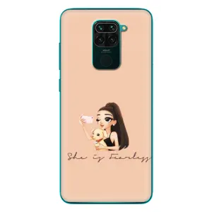 Силиконовый Чехол на Xiaomi Redmi 10X с картинкой Стильных Девушек (С собакой)