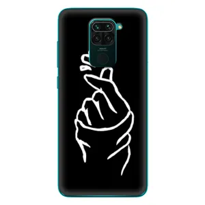 Чехлы (Знак сердечка) на Xiaomi Redmi 10X (Сердце на черном)