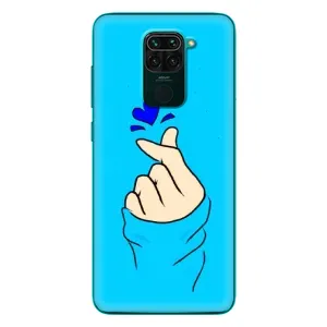 Чехлы (Знак сердечка) на Xiaomi Redmi 10X (Сердце на синем)