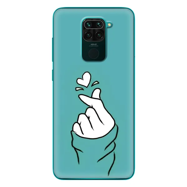 Чехол с рисунком «Сердечко на бирюзовом» для Xiaomi Redmi 10X Чехол с рисунком «Сердечко на бирюзовом» для Xiaomi Redmi 10X