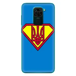 Чохол з картинкою (Патріотичний ГЕРБ) на Xiaomi Redmi 10X (Герб - супер герой)