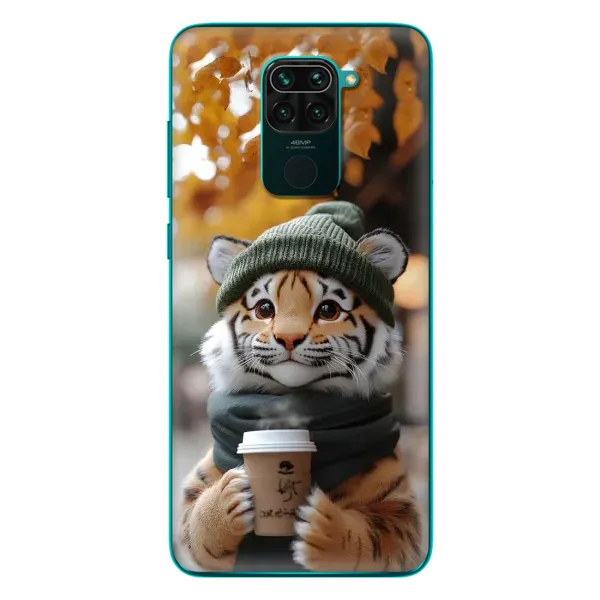 Чехол с рисунком «Тигр с кофе» для Xiaomi Redmi 10X Чехол с рисунком «Тигр с кофе» для Xiaomi Redmi 10X