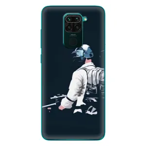 Силиконовый чехол с картинкой "Герой Pubg" на Xiaomi Redmi 10X (В экиперовке)