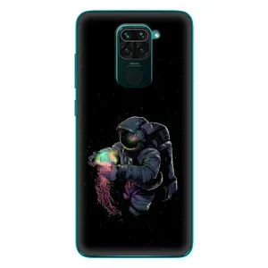Силиконовый Чехол с принтом "Космонавты" на Xiaomi Redmi 10X (В руках земля)
