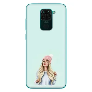 Силиконовый Чехол на Xiaomi Redmi 10X с картинкой Стильных Девушек (В шапке)