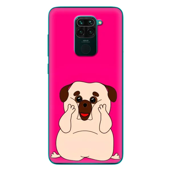 Чехол с рисунком «Веселый Мопсик» для Xiaomi Redmi 10X Чехол с рисунком «Веселый Мопсик» для Xiaomi Redmi 10X