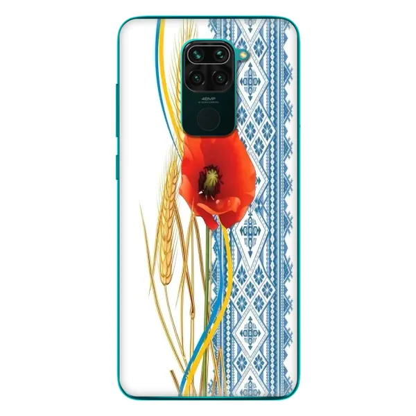Чехол с рисунком «Вышиванка с цветком» для Xiaomi Redmi 10X