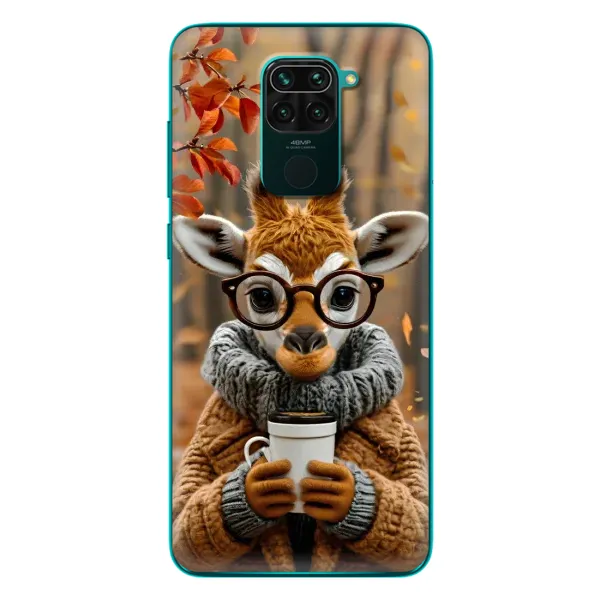 Чехол с рисунком «Жираф с кофе» для Xiaomi Redmi 10X Чехол с рисунком «Жираф с кофе» для Xiaomi Redmi 10X