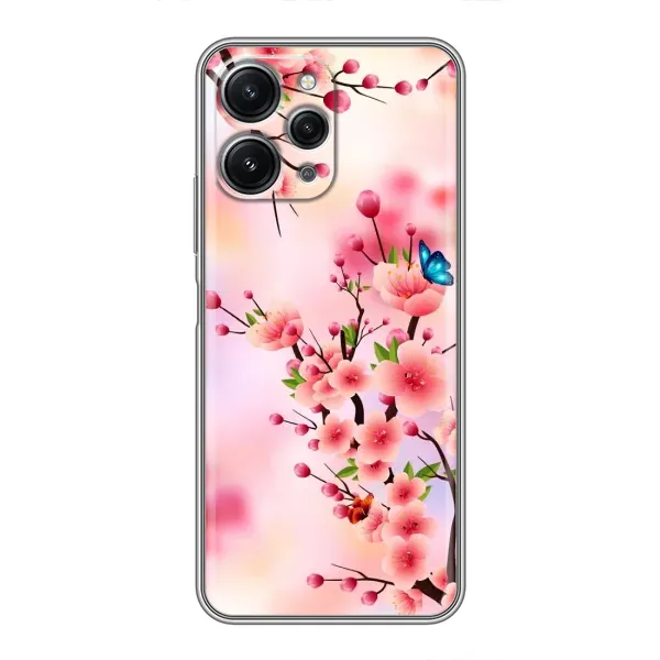 Чехол с рисунком «Бабочки на сакуре» для Xiaomi Redmi 12 (5G) Чехол с рисунком «Бабочки на сакуре» для Xiaomi Redmi 12 (5G)
