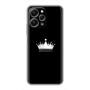 Чехол (Корона на чёрном фоне) для Редми 12 (5G) (Белая корона)