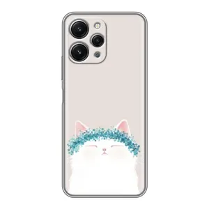 Чехол на тематику: Коты для Xiaomi Redmi 12 (5G) (Белый котик)