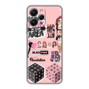 Чехлы с картинкой для Xiaomi Redmi 12 (5G) (BLACK PINK коллаж)