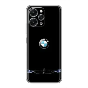 Силиконовый бампер с картинкой машины на Xiaomi Redmi 12 (5G) (Черный BMW)