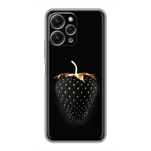 Чехол с изображением вкусной еды для Xiaomi Redmi 12 (5G) (Чёрная клубника)