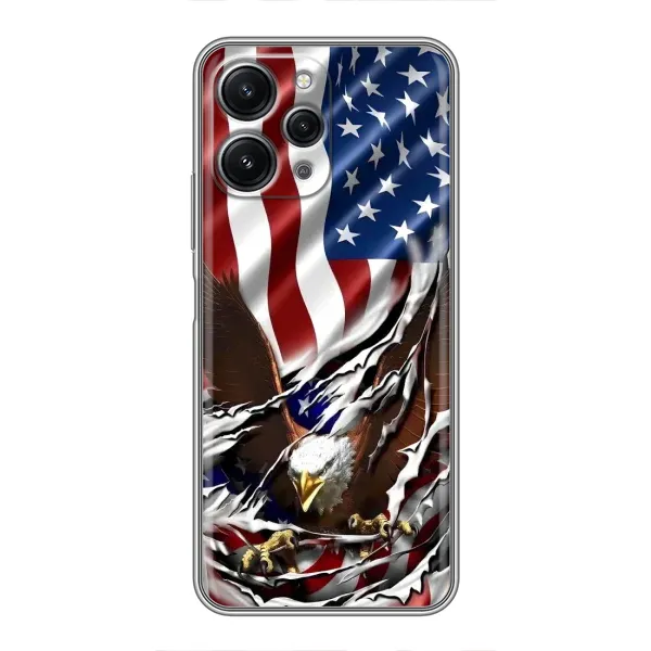 Чехол с рисунком «Флаг USA» для Xiaomi Redmi 12 (5G)