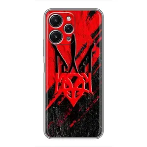 Чехлы УПА (Красно-Чёрный) на Xiaomi Redmi 12 (5G) (Герб в цвете УПА)