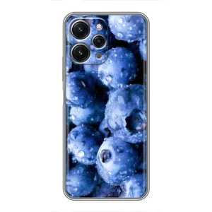 Чехол с изображением вкусной еды для Xiaomi Redmi 12 (5G) (Голубика)