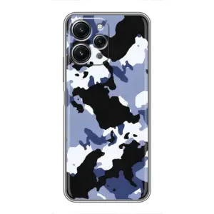 Камуфляжный Чехол для Редми 12 (5G) (Камуфляжный Серый)